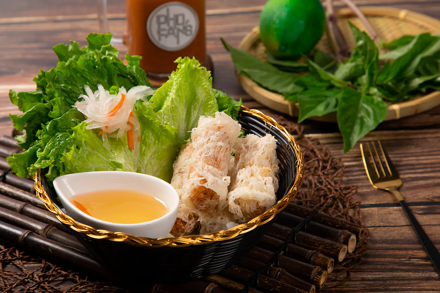 Crispy Net Spring Rolls at Pho Fans, Vietnamese Restaurant in Smithtown